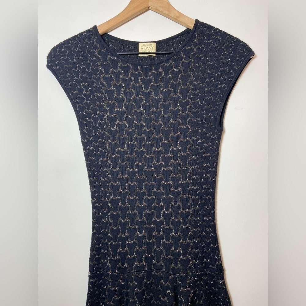 TORN BY RONNY KOBO MALU Mini DRESS Black/gold, Size S MSRP $298 - Picture 5 of 12